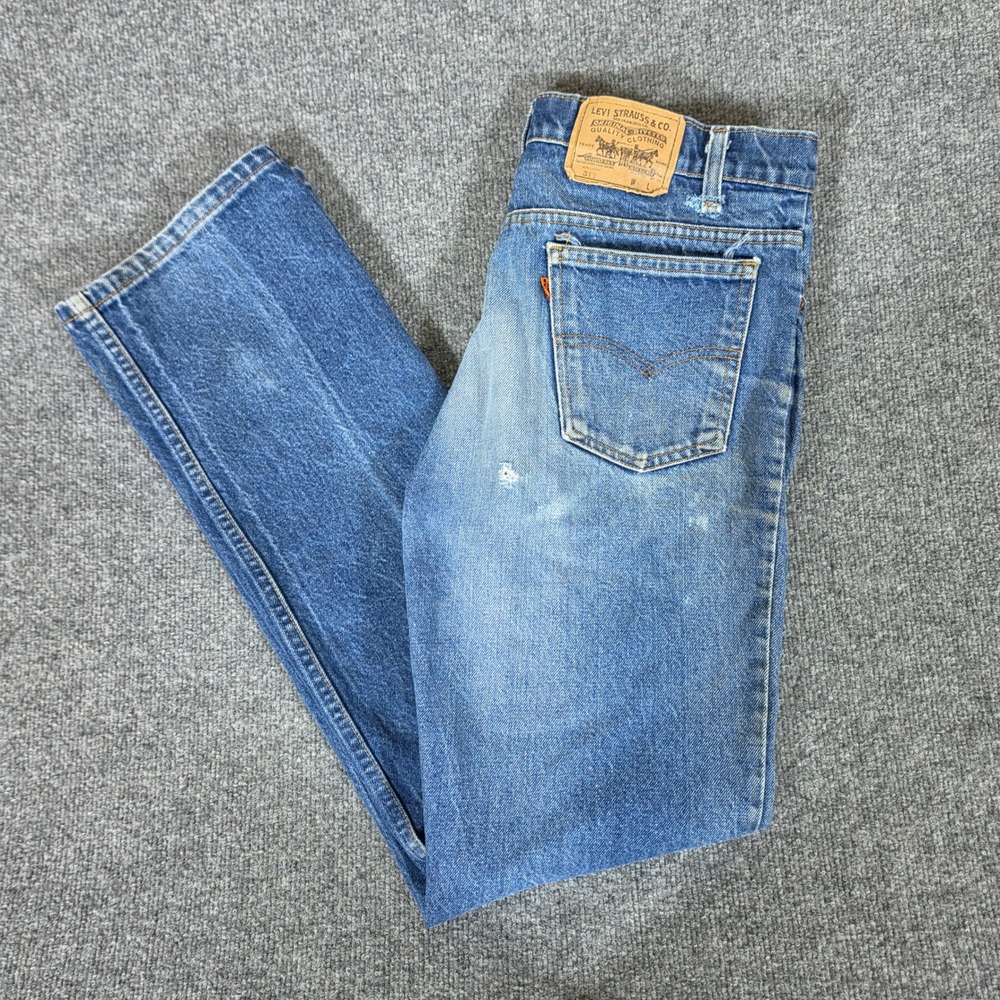 Vintage USA Levis 517 Orange Tab Jeans Mens Bootcut Tagged 34x32 Actual 32x32